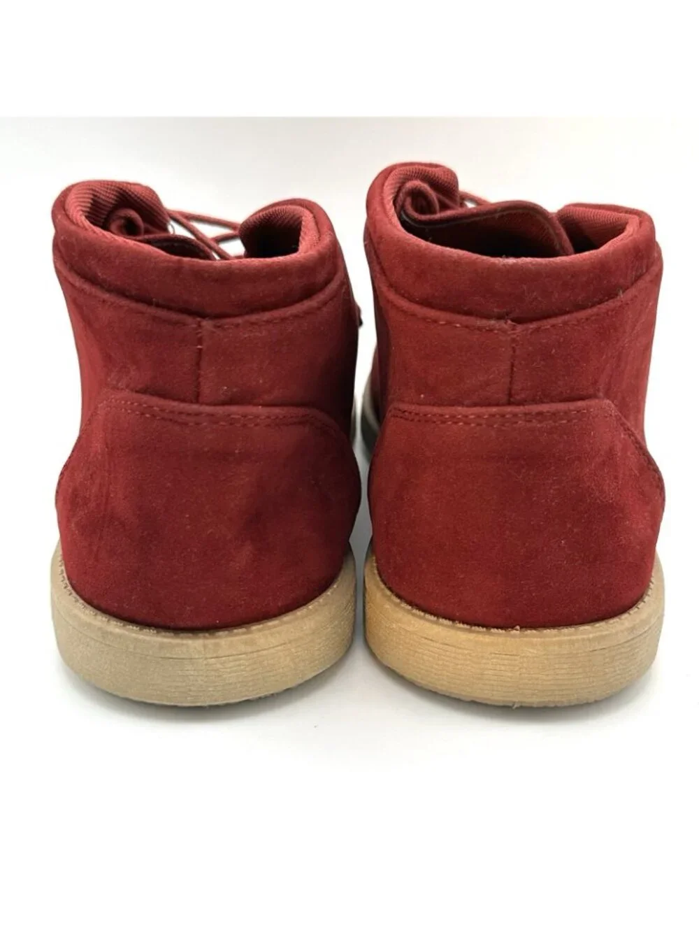 Tim Evans England Men’s Size 10 Chukka Desert Boots Burgundy Soft Suede Lace Up